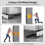 Appliance Rollers Heavy Duty,Newest Extendable Appliance Sliders,Liftable Washing Machine Base,Easily Move Washer and Dryer Machines,Refrigerators,Furniture-White - Image 5