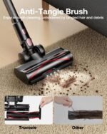 Cordless Vacuum Cleaner, Self-Standing 40Kpa 45Mins Vacuum Cleaners for Home, 8-in-1 Lightweight Stick Vacuum with Anti-tangle Wireless Vacuum for Carpet, Tile, Pet Hair, Hardwood Floors, Black - Image 5