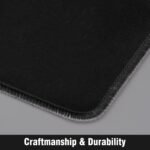 MTG Playmat for TCG Card Playing Game - 2Pcs Black Stitched Play Mat with Tube for Cards Gameplay, MTG, Yugioh, Magic The Gathering (24 x 14 inch) - Image 5