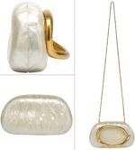 Women Trendy Chain Crossbody Shoulder Bag Handbag Acrylic Wedding Evening Bag Shell Formal Clutch Purse - Image 5