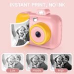 Instant Camera for Kids with Print Paper, 1080P HD Kids Camera Instant Print with 32GB SD Card, Girls Toys for Ages 5-7, Birthday Gifts for 5 6 7 8 9 Year Old Girls - Image 4