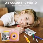 Instant Camera for Kids with Print Paper, 1080P HD Kids Camera Instant Print with 32GB SD Card, Girls Toys for Ages 5-7, Birthday Gifts for 5 6 7 8 9 Year Old Girls - Image 5