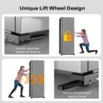 Appliance Rollers Heavy Duty,Newest Extendable Appliance Sliders,Liftable Washing Machine Base,Easily Move Washer and Dryer Machines,Refrigerators,Furniture-Grey - Image 5