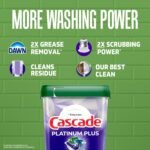 Cascade Platinum Plus Dishwasher Pods, Dishwasher Detergent, Dish Detergent Soap, Lemon, 47 Count - Image 4