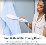 Nori Press Travel Steam Iron - Handheld Iron With Optional Steam Feature - No Ironing Board Required - Easy to Use w/ 6 Fabric Settings - Removes Wrinkles - User Manual Included -White - Image 3
