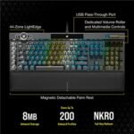 Corsair K100 RGB Mechanical Gaming Keyboard - Cherry MX Speed RGB Silver Keyswitches - PBT Double-Shot Keycaps - Elgato Stream Deck and iCUE Compatible - QWERTY NA Layout - Black - Image 7