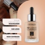 Catrice | HD Liquid Coverage Foundation | 24H Wear, Matte Finish, High Coverage, Waterproof Formula with Niacinamide | Vegan & Cruelty Free (030 | Sand Beige) - Image 4