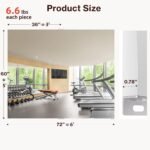 Home Gym Mirror - 60" x 72" (2PCS of 60" x 36") Frameless Wall Mirrors, Easy to Install, Unbreakable Glassless HD Reflection, Ideal for Dance Studio, Yoga, Workout, Rehearsal, Pilates - Image 3