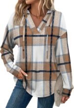 Sampeel Hoodies for Women Trendy Fall Fashion 2025 V Neck Oversized Sweatshirt Plus Size Tops Clothes - Image 3