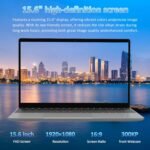 15.6" Laptop Computer Notebook, 4-Core N95 Processor, FHD Display, Backlit Keyboard, Fingerprint, Webcam, Bluetooth, WiFi, Win 11 Pro, 10TB Upgradeable, T152A, 16GB RAM, 1TB NVMe SSD, Silver - Image 5