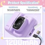 Kids Camera, 1080P Instant Digital Print Camera for Kids, Christmas Birthday Gifts for 4 5 6 7 8 9 10 Year Old Girls Boys, Portable Toy with 32GB SD Card & 3 Rolls Printing Paper, Purple - Image 8