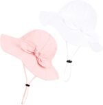 Baby Girl Sun Hat with UPF 50+ Outdoor Adjustable Beach Hat with Wide Brim Bucket Hats - Image 3