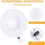 Baby Girl Sun Hat with UPF 50+ Outdoor Adjustable Beach Hat with Wide Brim Bucket Hats - Image 4