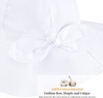 Baby Girl Sun Hat with UPF 50+ Outdoor Adjustable Beach Hat with Wide Brim Bucket Hats - Image 5