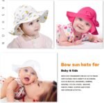 Baby Girl Sun Hat with UPF 50+ Outdoor Adjustable Beach Hat with Wide Brim Bucket Hats - Image 6