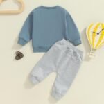 Toddler Baby Boy Fall Winter Outfit Long Sleeve Letter Print Sweatshirts and Jogger Pants Infant Boy Clothes - Image 4