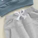 Toddler Baby Boy Fall Winter Outfit Long Sleeve Letter Print Sweatshirts and Jogger Pants Infant Boy Clothes - Image 7