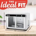Gourmia French Door Digital Air Fryer Oven - XL 37QT Capacity, 12 Presets, FryForce 360° Tech, Dehydrate, Proof, Slow Cook, Fits 13” Pizza, 1700W, White - Image 6
