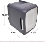 Frigidaire Gaming Light Up Mini Beverage Refrigerator, 6 can, 4 liters, Cooler with large see through door and LED lights Perfect for Gaming Experience, Home, Office, or Cars.12V Charger (Stealth) - Image 6