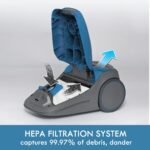 Kenmore BC3005 Pet Friendly Lightweight Bagged Canister Vacuum Cleaner with Extended Telescoping Wand, HEPA, 2 Motors, Retractable Cord, and 4 Cleaning Tools, Blue - Image 5