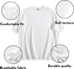 Custom T Shirts for Men Women Made in USA Bulk Customized Shirt Text/Photo Front Back Print Personalized Cotton T-Shirts - Image 6