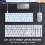 DIERYA T68SE 60% Gaming Mechanical Keyboard,Ultra Compact Mini 68 Key with Red Switches Wired Keyboard,Anti-Ghosting Keys, for Windows Laptops and PC Gamers,White - Image 3