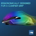 VEGCOO Wireless Gaming Mouse, C8 Silent Click Wireless Rechargeable Mouse with Colorful LED Lights and 3 Level DPI 400mah Lithium Battery for Laptop and Computer (Black) - Image 7