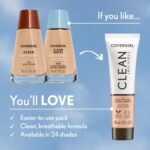 COVERGIRL Clean Invisible Foundation Makeup, Dewy & Glowy Finish, Buildable Coverage, Skin-Like Smooth Look, Vegan, Natural Beige, 1oz - Image 3