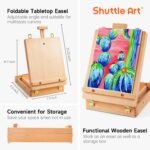 Shuttle Art Acrylic Painting Set, 59 Pack Professional Painting Supplies with Wood Tabletop Easel, 30 Colors Acrylic Paint, Canvas, Brushes, Palette, Complete Painting Kit for Kids, Adults, Artists - Image 5