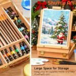 Shuttle Art Acrylic Painting Set, 59 Pack Professional Painting Supplies with Wood Tabletop Easel, 30 Colors Acrylic Paint, Canvas, Brushes, Palette, Complete Painting Kit for Kids, Adults, Artists - Image 6