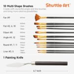 Shuttle Art Acrylic Painting Set, 59 Pack Professional Painting Supplies with Wood Tabletop Easel, 30 Colors Acrylic Paint, Canvas, Brushes, Palette, Complete Painting Kit for Kids, Adults, Artists - Image 7