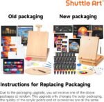 Shuttle Art Acrylic Painting Set, 59 Pack Professional Painting Supplies with Wood Tabletop Easel, 30 Colors Acrylic Paint, Canvas, Brushes, Palette, Complete Painting Kit for Kids, Adults, Artists - Image 9