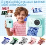 Kids Camera Instant Print Color Photos, Dual-Lens Instant Print Camera for Kids, Toddler Portable Travel Digital Camera Toy for 6 7 8 Year Old Boys Girls Christmas Birthday Gifts 64GB Card - Image 3