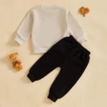 Sejardin Toddler Baby Boy Clothes Cute Fall Winter Outfit 6 12 18 24M 3T Letter Long Sleeve Sweatshirts and Jogger Pants Set - Image 4