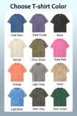 COOZEBRA Vintage Acid Wash T Shirts for Men Women, Custom T Shirts Design Your Own, Personalized T Shirts Front and Back - Image 3