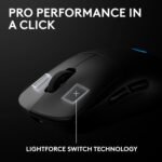 Logitech G PRO 2 Lightspeed Wireless Gaming Mouse, Right- or Left-Handed Mouse with up to 4 Customizable and Switchable Magnetic Side Buttons, 44K DPI Sensor, USB-C Charging, for PC/Mac - Black - Image 8