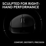 Logitech G PRO X Superlight 2 DEX Wireless Gaming Mouse, 60g pro-Grade Right-Handed Mouse with 5 programmable Buttons, USB-C Charging, 44k DPI Sensor, up to 8 kHz Polling for PC/Mac - Black - Image 3
