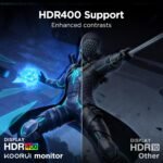 KOORUI 34-inch Curved Ultrawide WQHD 3440×1440 Gaming Monitor, 180Hz 1000R- PIP/PBP, 1ms(MPRT), HDR400, DCI-P3 95%, FreeSync Premium, 1 x DP 1.4 & 2 x HDMI 2.0, Tilt Height Swivel Adjustment, 34E6UC - Image 5