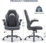 Ergonomic Gaming Desk Chair - Adjustable PU Leather Swivel Racing Chair with Flip-up Armrests for Home Office and Entertainment, Perfect for Adults, Kids, and Gamers - Image 4