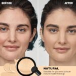 Mushroom Head Air Cushion CC Cream - BB Cream Long-Lasting Color Changing Foundation, Full Coverage Concealer for Older Women, Moisturizing & Brightening Foundation for Mature Skin Makeup (Natural) - Image 3