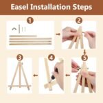 Reivworl 4 Pack Framed Paint by Numbers for Adults with Wooden Easel, Christmas Paint by Numbers Kit for Adults Beginner, Acrylic Painting by Number for Home Decor 8X12 Inch - Image 7