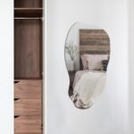 Irregular Asymmetrical Wall Mirror for Living Room Bathroom Entryway, Modern Decorative Mirror Hanging (Hook Style, 32'' x 18'') - Image 9