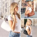 Women's Shoulder Bags, Small Hobo Tote Elegant Clutch Purse with Zipper Closure - Image 3