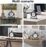 MODE HOME Silent Battery Operated Black Metal Analog Desk Clock with Bird, Small Table Clock for Farmhouse Decor, Mantel Shelf, Home and Living Room - Image 7