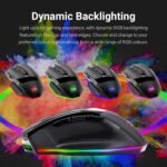 Redragon M801 Wireless Gaming Mouse, RGB Gaming Mouse with MMO 9 Programmable Macro Editing Buttons, UP 16000 Adjustable DPI, Rapid Fire Button for Game, Windows,PC - Wireless, Black - Image 3