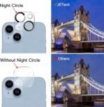 JETech Camera Lens Protector for iPhone 14 6.1-Inch and iPhone 14 Plus 6.7-Inch, 9H Tempered Glass, Anti-Scratch, Case Friendly, Does Not Affect Night Shots, HD Clear, 3-Pack - Image 5