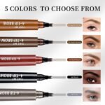 2PC Microblading Eyebrow Pencil Waterproof & Ultra-Fine Tip - Eyebrow Pen for Natural Hair-Like Strokes, Brow Pencil with Smudge-Proof Long Lasting Formula for All-Day Wear - Image 4
