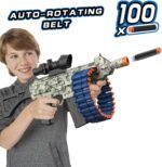 Electric Automatic Toy with Scope, JakMean Toy Blaster with 30 Dart Clips and 100 Foam Darts, Outdoor Shooting Games Toys for 6-12 Year Old Boys & Girls Adults, Gifts for Birthday Xmas, Green - Image 3