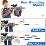 Electric Automatic Toy with Scope, JakMean Toy Blaster with 30 Dart Clips and 100 Foam Darts, Outdoor Shooting Games Toys for 6-12 Year Old Boys & Girls Adults, Gifts for Birthday Xmas, Green - Image 4