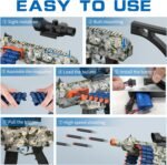 Electric Automatic Toy with Scope, JakMean Toy Blaster with 30 Dart Clips and 100 Foam Darts, Outdoor Shooting Games Toys for 6-12 Year Old Boys & Girls Adults, Gifts for Birthday Xmas, Green - Image 6